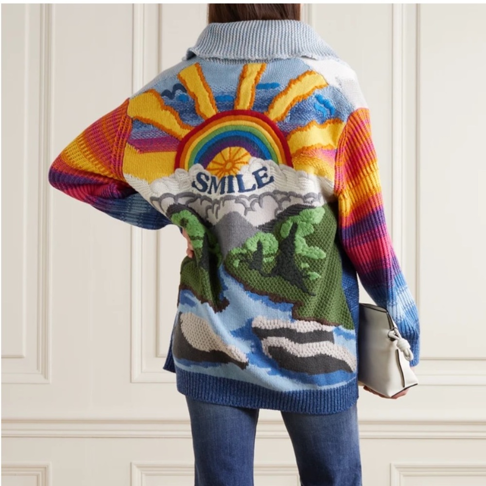 STELLA MCCARTNEY $1675 "SMILE" Cardigan S IT40